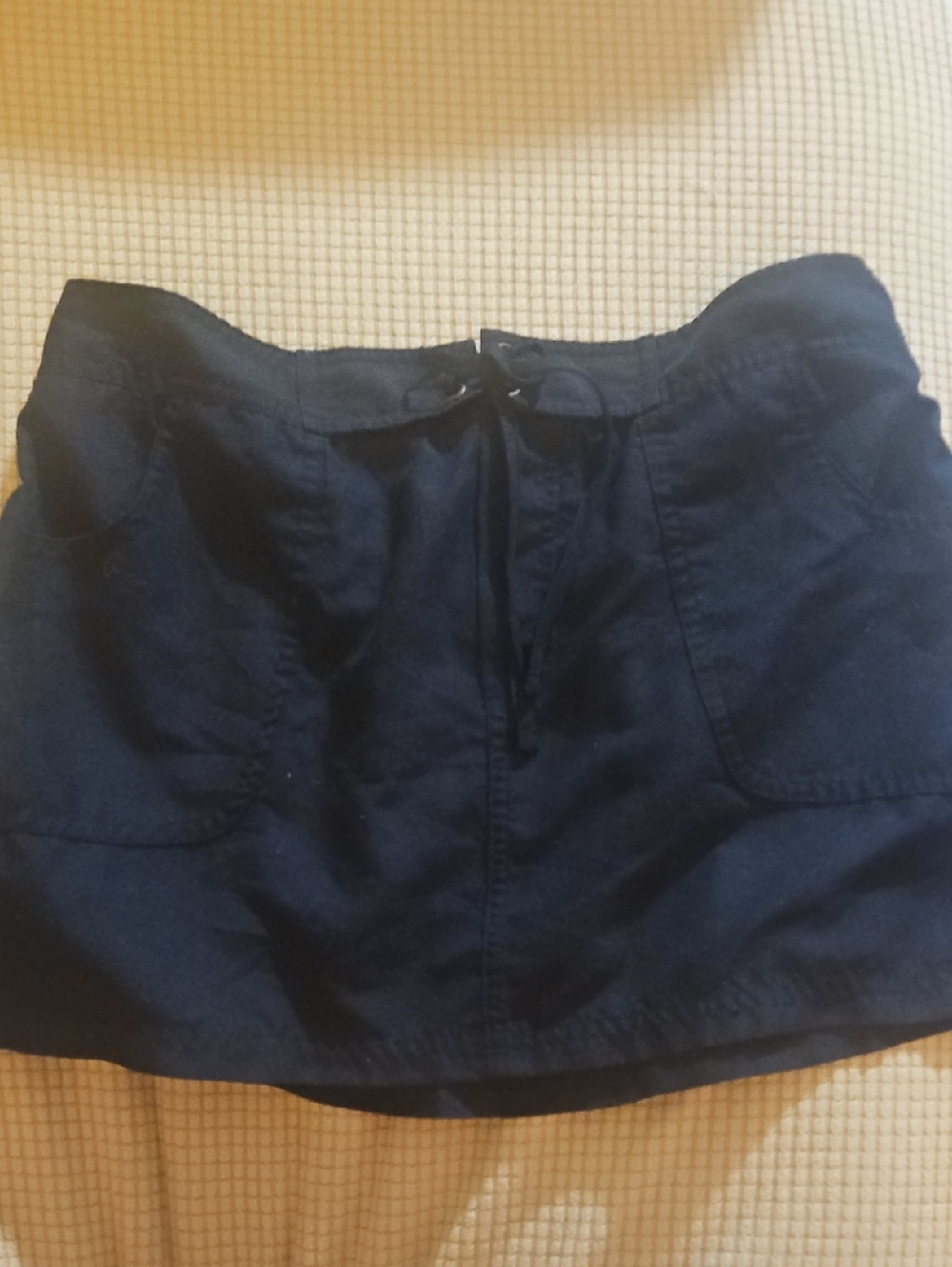 KONA SOL Black Drawstring Mini Skort, Size Medium